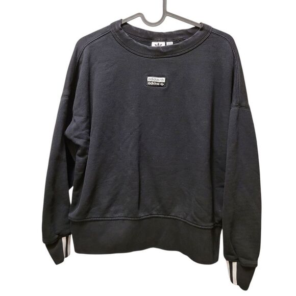 2/$20 Adidas Black & White Crewneck Sweatshirt Top Size: XS - Picture 1 of 7